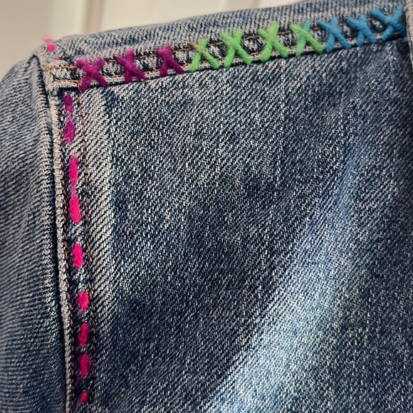 Guess Hand Embellished Jean Jacket - Picture 6 of 13